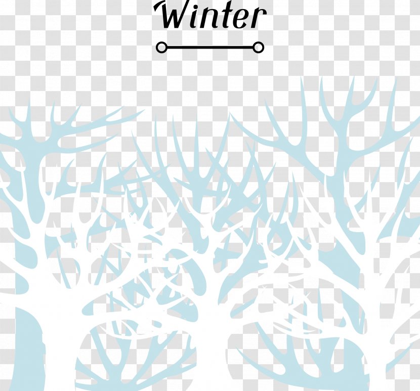 Clip Art - Blue - Decorative Winter Background Litter Transparent PNG