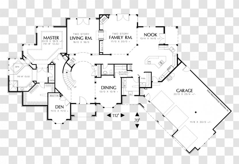 Floor Plan House - Black And White - Stairs Transparent PNG