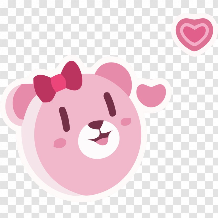 Social App Sticker Android Clip Art - Tree - Pink Bear Vector Material Transparent PNG