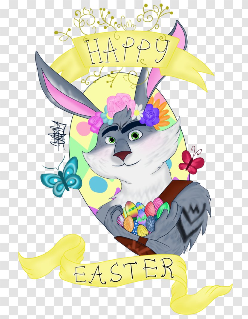 Bunnymund Easter Bunny Art - Heart - Happy Typography Transparent PNG