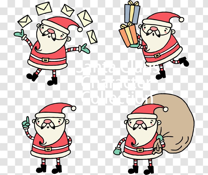 Santa Claus Christmas Decoration Gift Clip Art - Point - Flat Transparent PNG