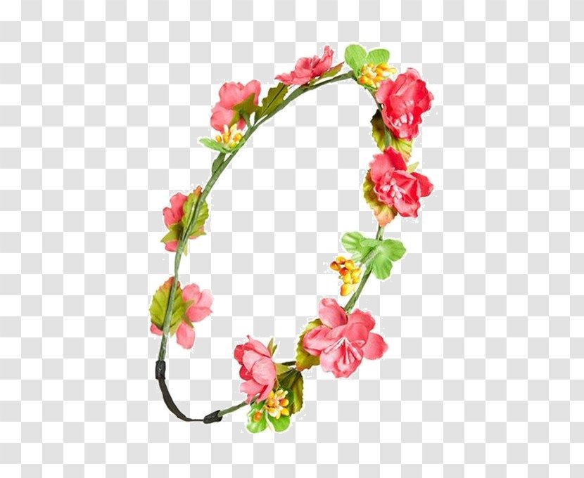 Floral Design Ariel Necklace Wanelo Flower Wreath - Clothing Accessories - Pink Headband Transparent PNG