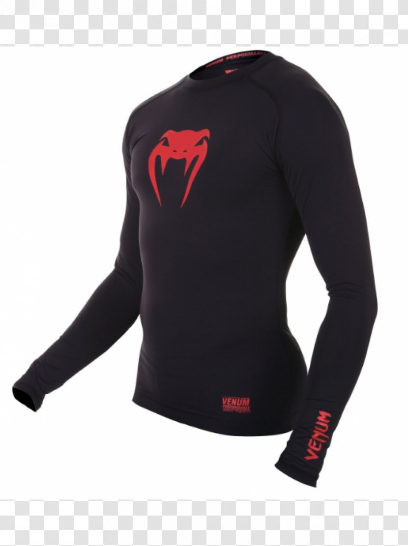 Rash Guard Sleeve T-shirt Brazilian Jiu-jitsu Mixed Martial Arts - Longsleeved Tshirt - Venom Transparent PNG