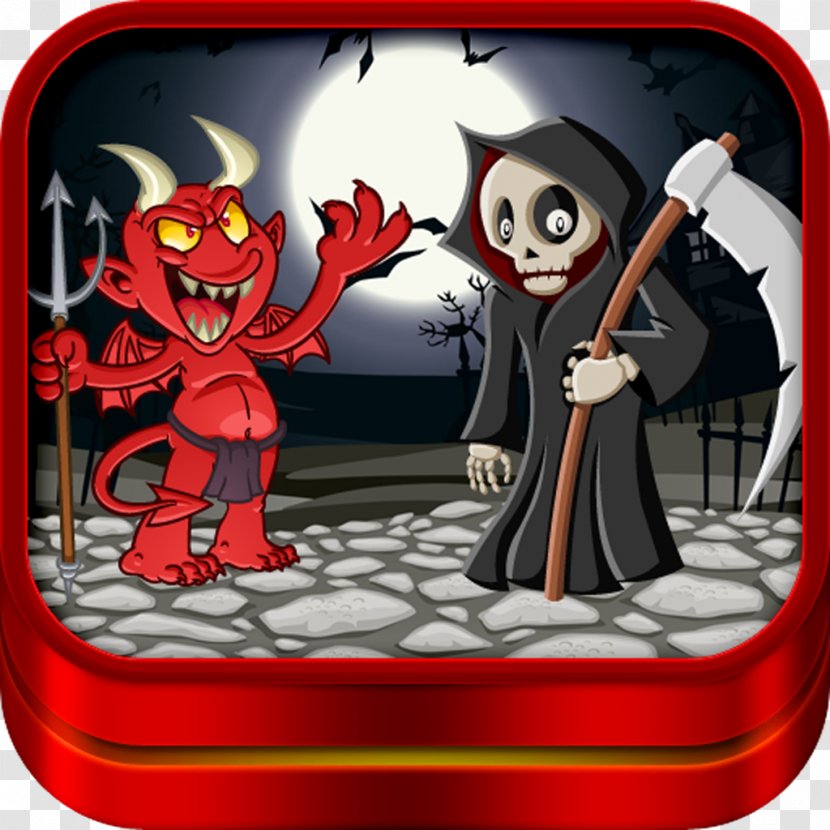 Grim Reaper And Death Skulls Coloring Book Cartoon Legendary Creature - Red Transparent PNG