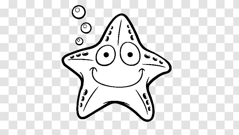 Coloring Book Drawing Starfish - Watercolor Transparent PNG