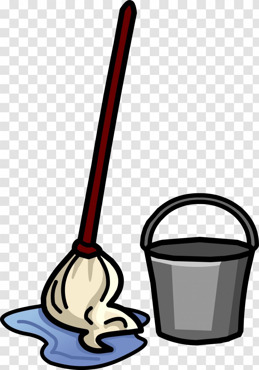 Mop Bucket Broom Janitor Cleaning - Ucket Transparent PNG