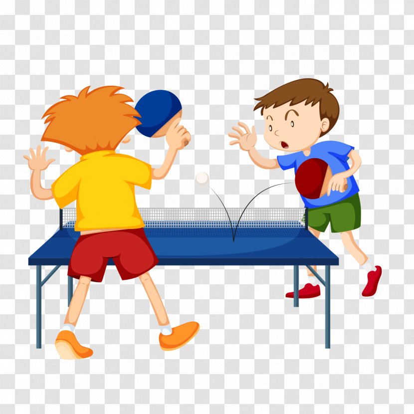 Ping Pong Cartoon Image Drawing - Boy - Bolsa Border Transparent PNG