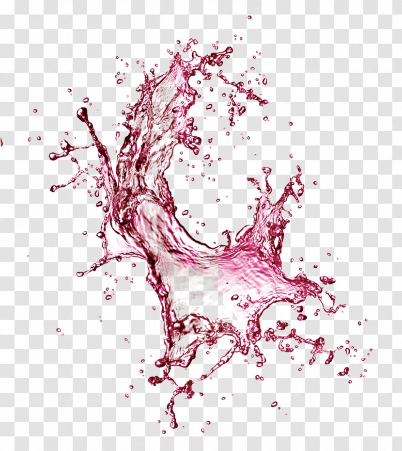 Purple Water Splash Effect Element - Liquid - Watercolor Painting Transparent PNG