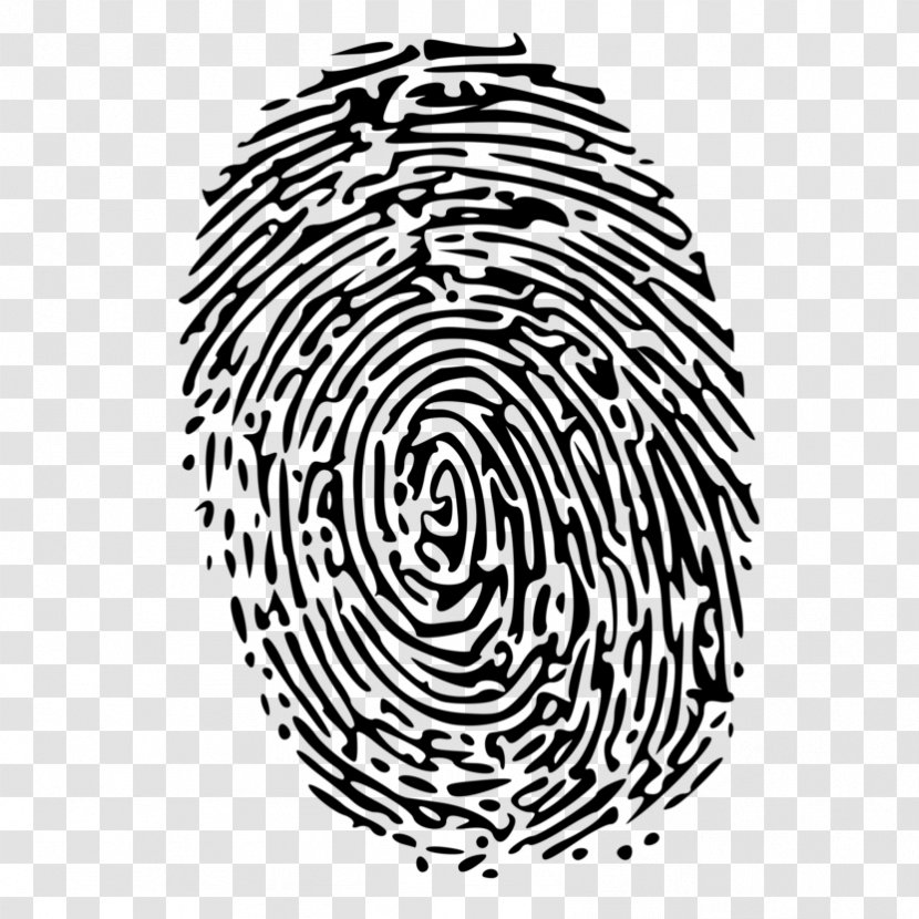 Fingerprint Forensic Science Clip Art - Black - Organism Transparent PNG