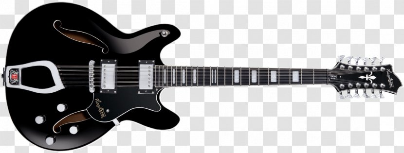 Electric Guitar Hagström Viking Deluxe Baritone CBB (cosmic Black Burst) Bass - Plucked String Instruments - Bassoon Keys Bridge Transparent PNG