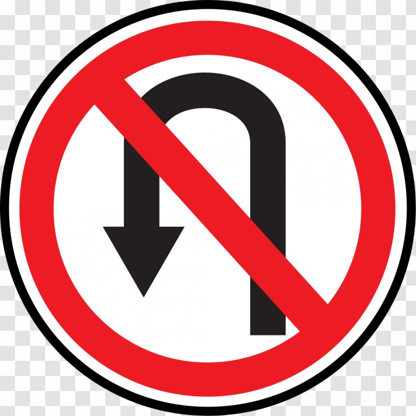 Traffic Sign U-turn Regulatory Road - Text Transparent PNG