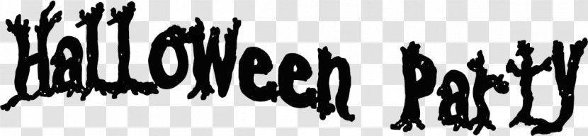 Logo Font Tree Line Black M - Halloween Party Transparent PNG