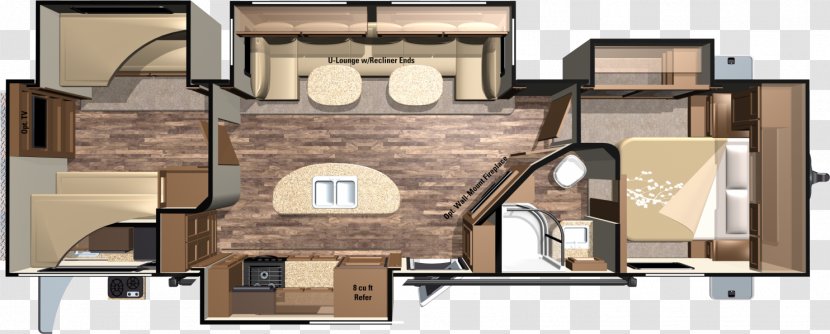 Campervans Caravan Fifth Wheel Coupling Trailer Floor Plan - Bed Sheet Transparent PNG