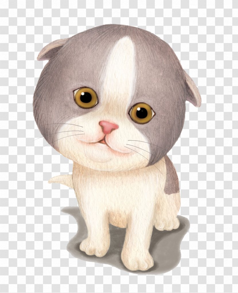 Bulldog Great Pyrenees Whiskers Kitten Puppy - Pet - Smiling Transparent PNG