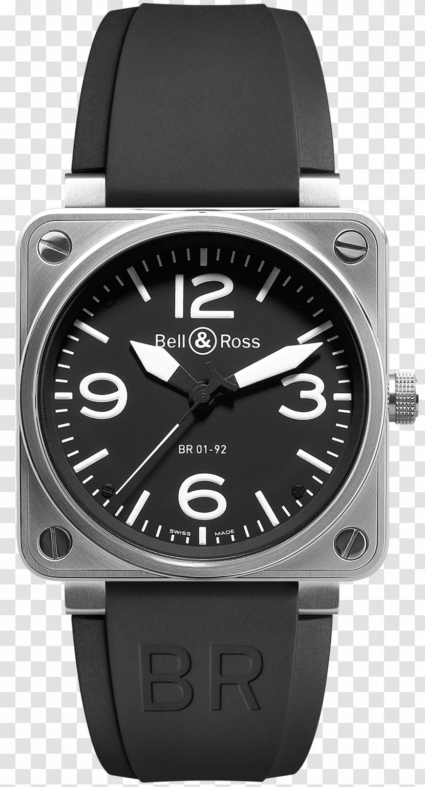 Bell & Ross, Inc. Automatic Watch Diamond - Ross - Metalcoated Crystal Transparent PNG