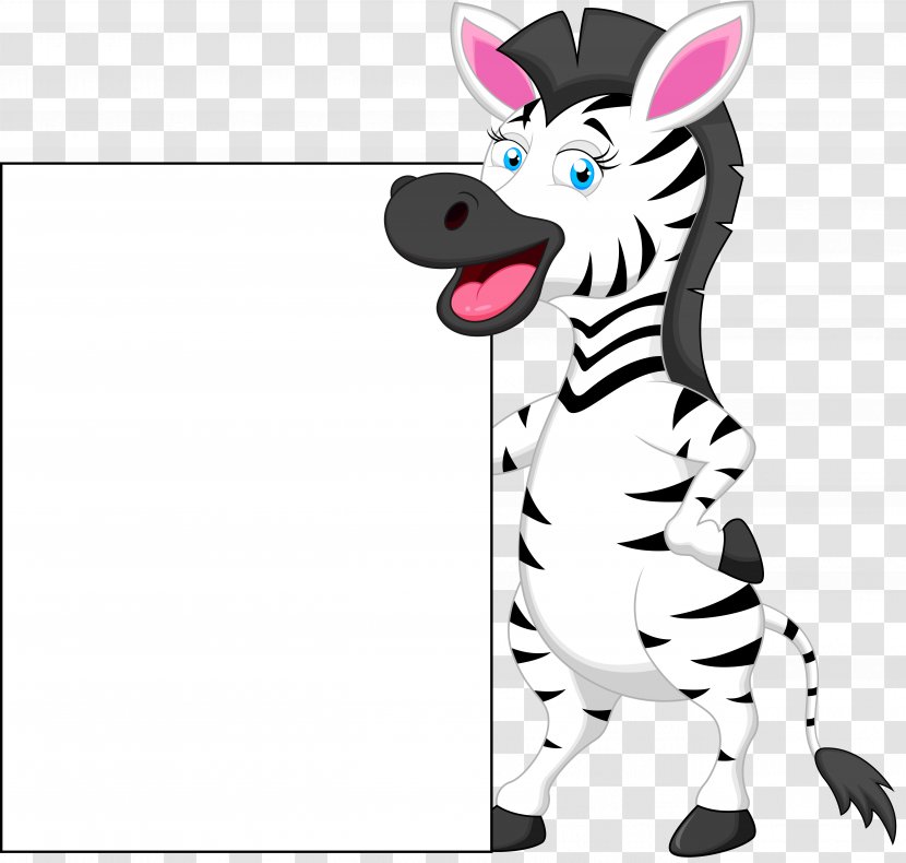 Zebra Cartoon Clip Art - Neck Transparent PNG