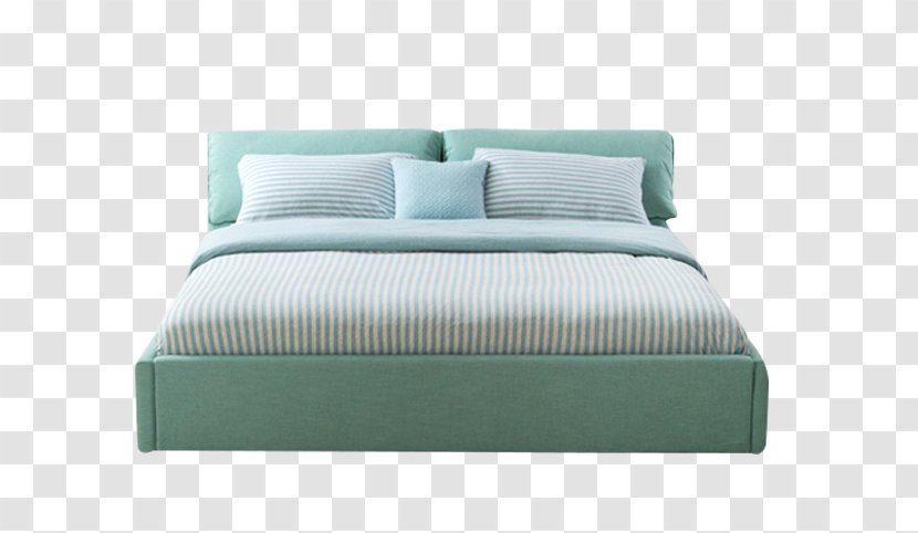 Bed Frame Mattress Box-spring - Turquoise - European Mint Green Double Transparent PNG