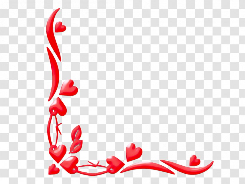 Valentine's Day - Heart - Red Valentine Corner Transparent PNG