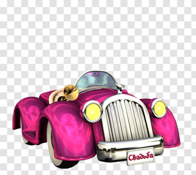 Cars Betty Boop - Magenta - Red Car Transparent PNG