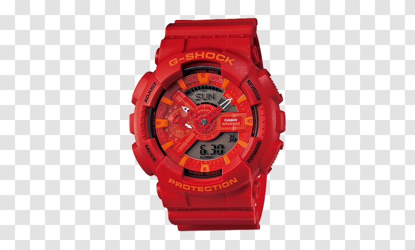 G-Shock Shock-resistant Watch Casio Strap - Orange Transparent PNG
