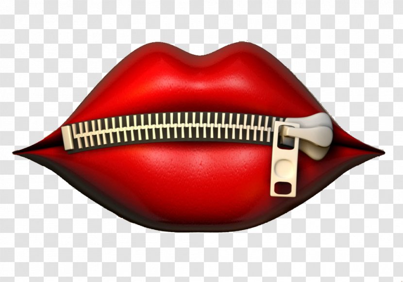 Zipper Lip Mouth Clip Art - Zip Lips Transparent PNG