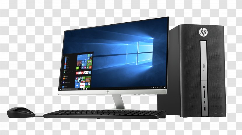 Intel HP Pavilion Desktop Computer Monitor Central Processing Unit - Screen - Equipment Transparent PNG