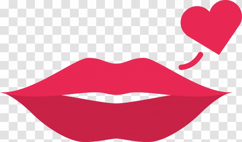 Red Lip Euclidean Vector - Silhouette - Simple Lips Transparent PNG