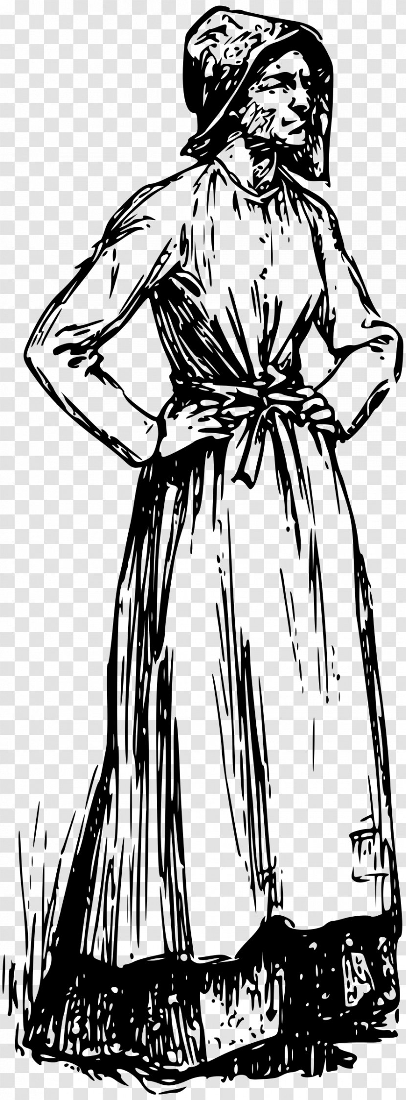 Clip Art - Clothing - Victorian Woman Transparent PNG