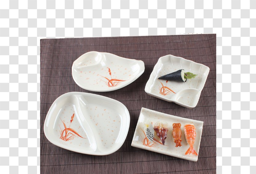 Sushi Plate Kitchen Porcelain Transparent PNG