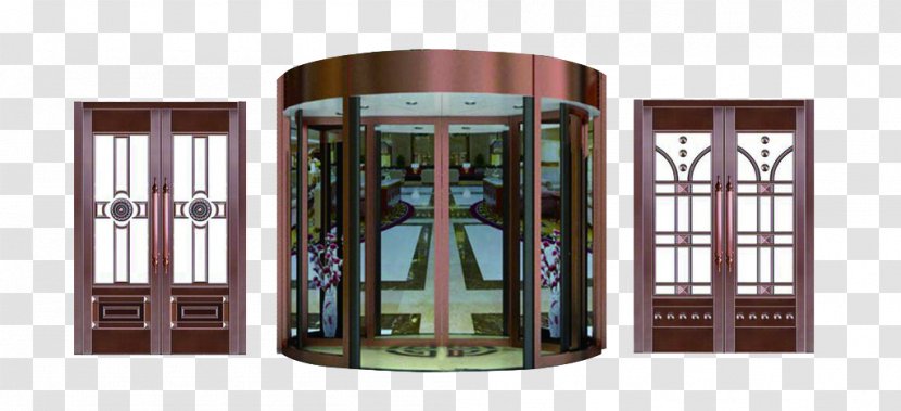 Revolving Door Glass Hotel - Cabinetry Transparent PNG