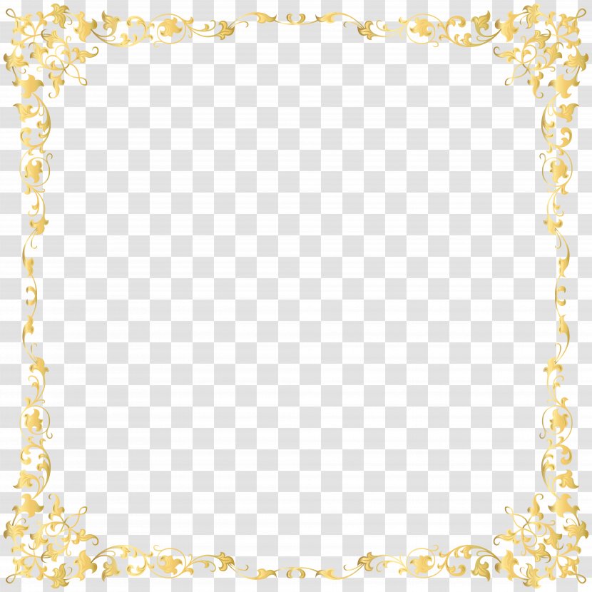 Gold Frame Clip Art - French - Decorative Transparent Border Image Transparent PNG