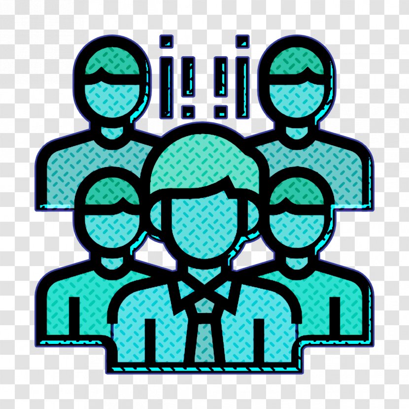 Team Icon Group Teamwork - Green - Turquoise Transparent PNG