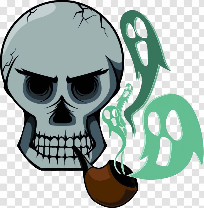 Cigarette Smoking Skull Stock Photography - Silhouette - The Skeleton Is Transparent PNG