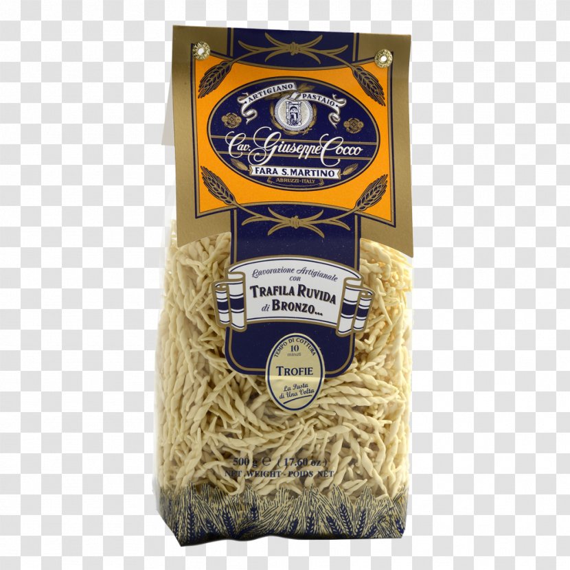Pasta Cav. Giuseppe Cocco Ravioli Fara San Martino Spaghetti - Trofie - Trophie Transparent PNG