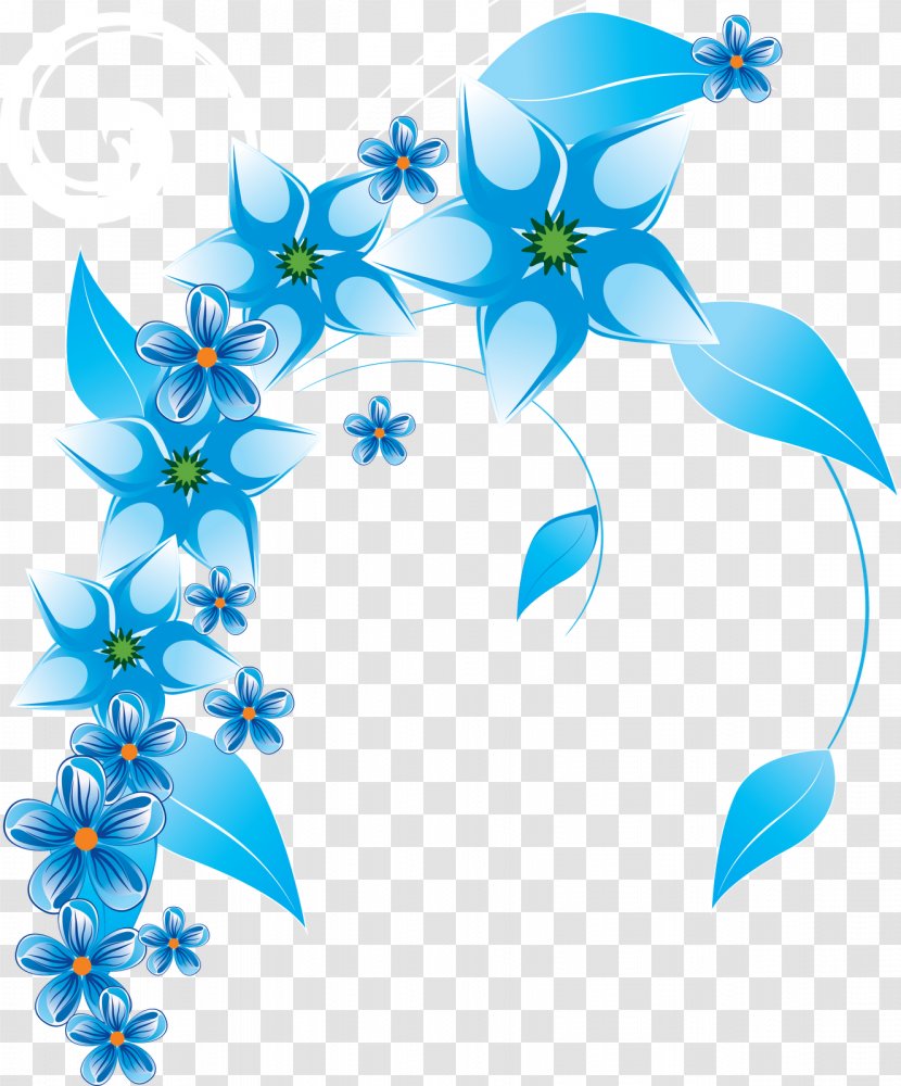 Flower Blue Clip Art - Pollinator - Floral Vector Transparent PNG