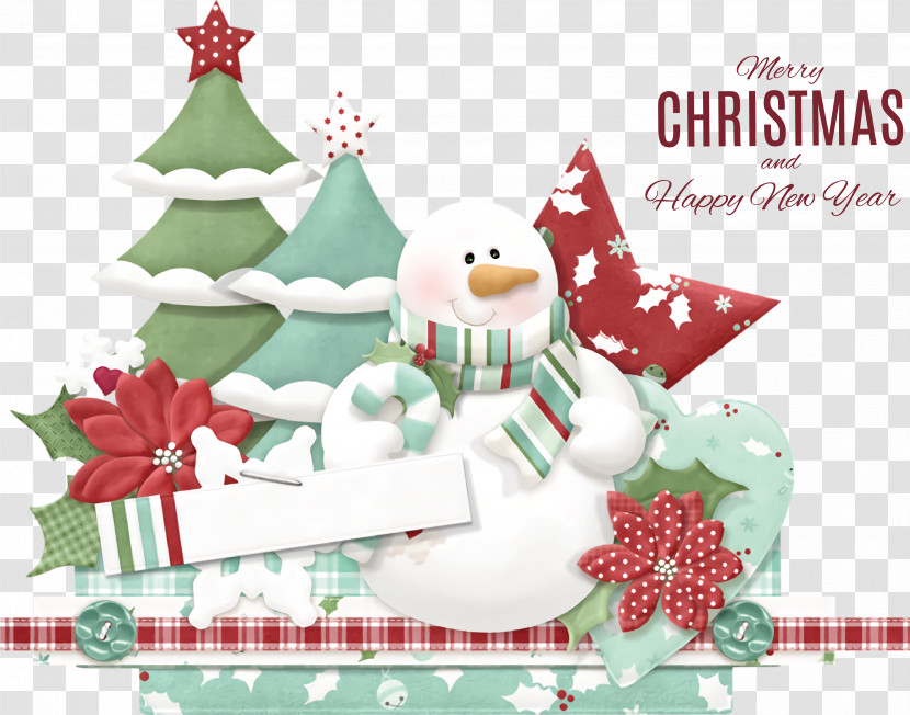 Merry Christmas Happy New Year Transparent PNG