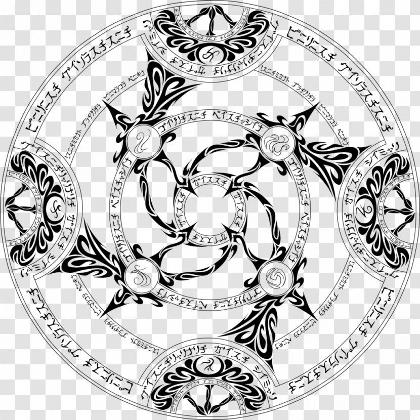 Alchemy Alchemical Symbol Nuclear Transmutation Fullmetal Alchemist - Black And White Transparent PNG