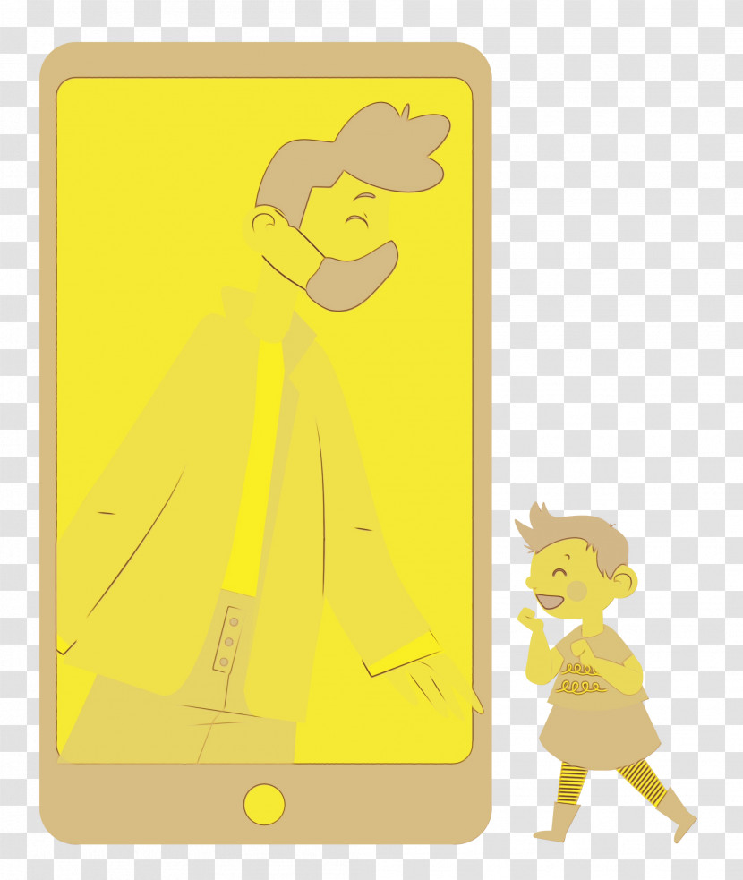 Giraffe Yellow Font Cartoon Line Transparent PNG