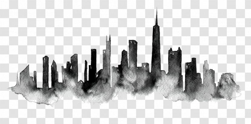 Chicago Royalty-free - Monochrome - Distant Transparent PNG