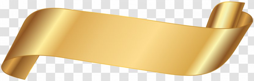 Paper Banner Clip Art - Brass - Gold Ribbon Transparent PNG