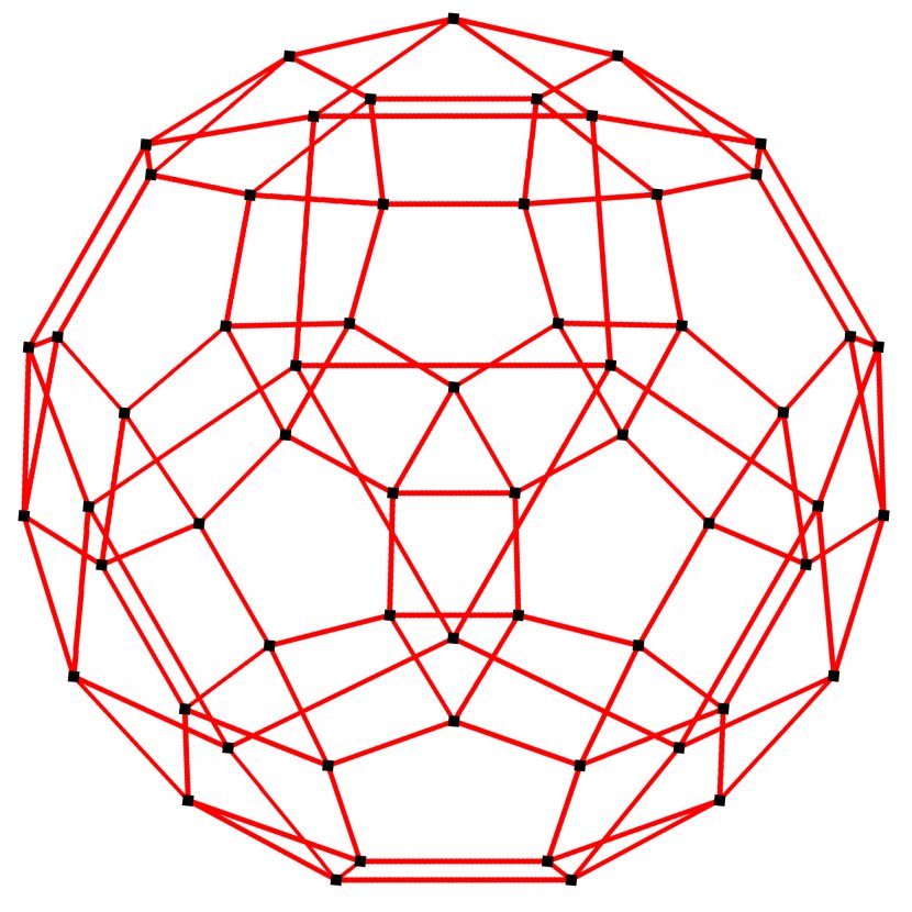 Symmetry Rhombicosidodecahedron Vertex Edge Angle - Line Art Transparent PNG