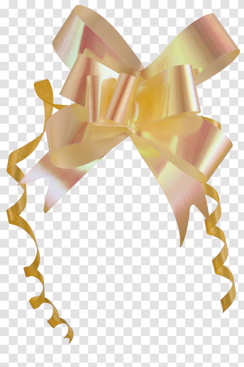 Ribbon Packaging And Labeling Yellow Color - Bows Transparent PNG