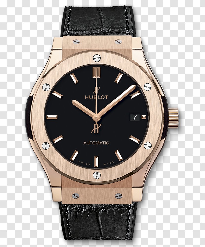 Automatic Watch Hublot Chronograph Power Reserve Indicator - Gold Transparent PNG