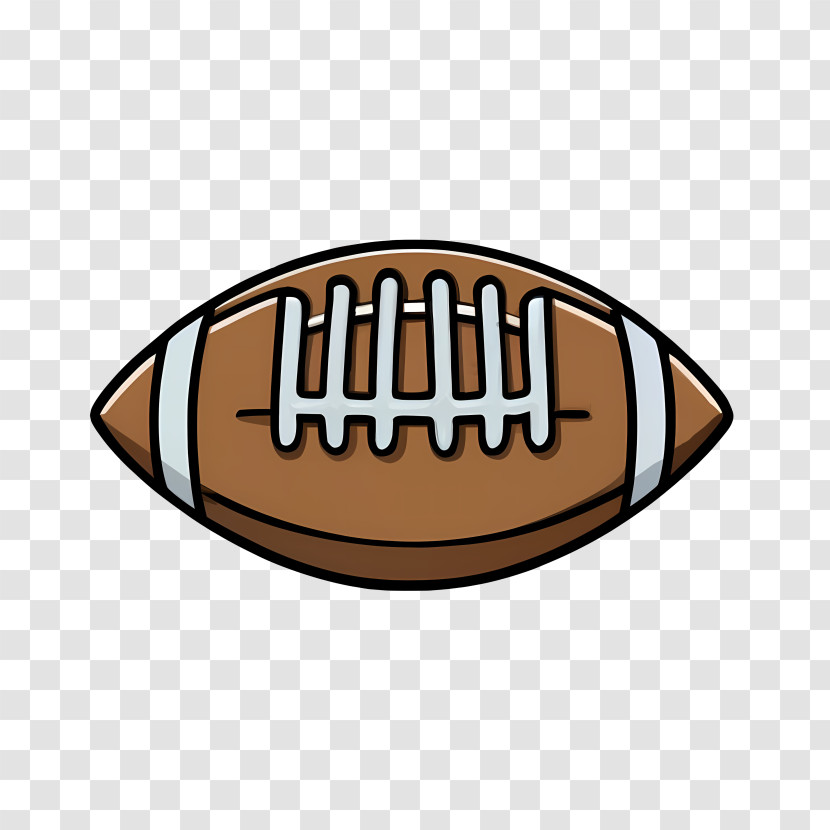 American Football - Brown Cartoon Football Illustration Transparent PNG