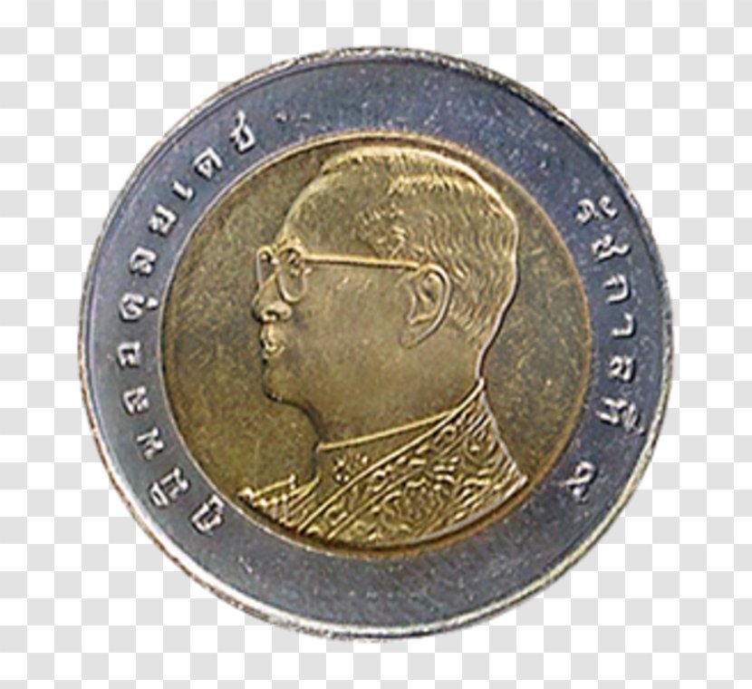 Ten-baht Coin Thai Baht Euro One-baht - Fivebaht Transparent PNG