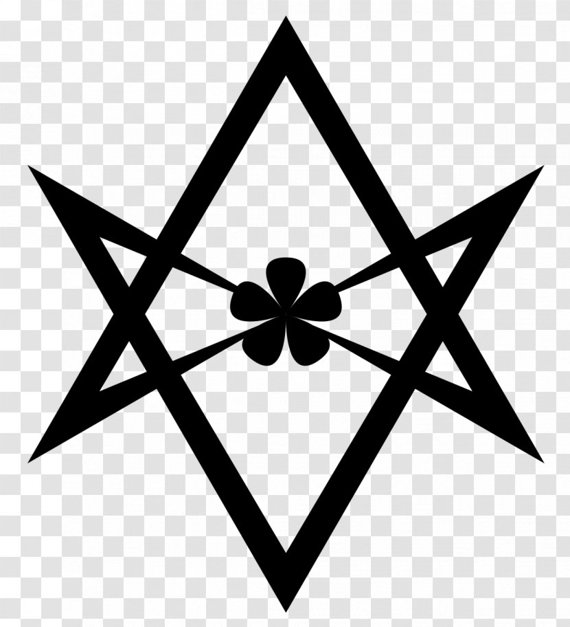 The Book Of Law Unicursal Hexagram Thelema Pentacle - Triangle - Clover Transparent PNG