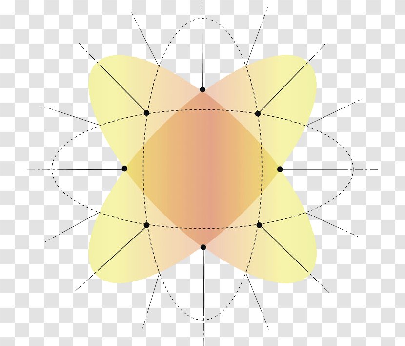 Symmetry Yellow Angle Pattern - Orange - Cartoon Star Transparent PNG