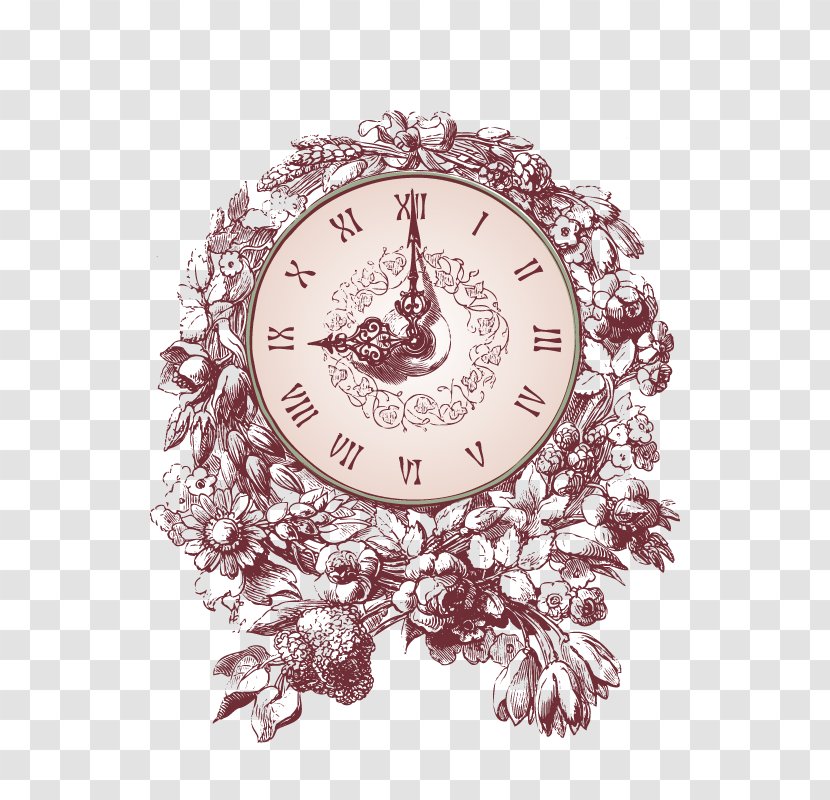 Drawing Clock Clip Art Image Pocket Watch - Decoupage - Vintage Transparent PNG