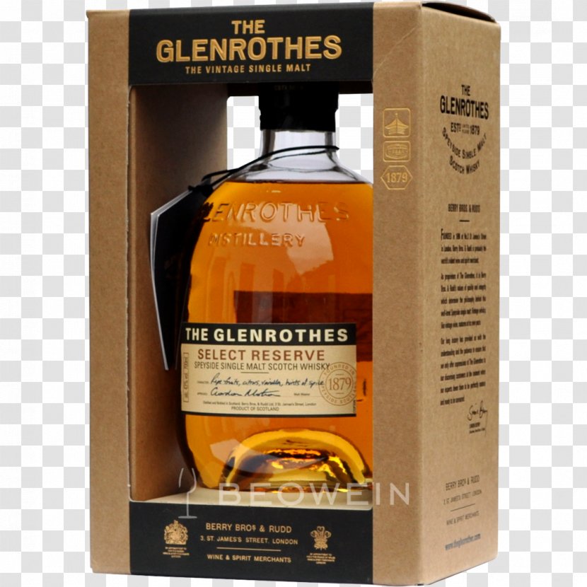 Single Malt Whisky Whiskey Scotch Speyside The Glenrothes Distillery - Select Transparent PNG