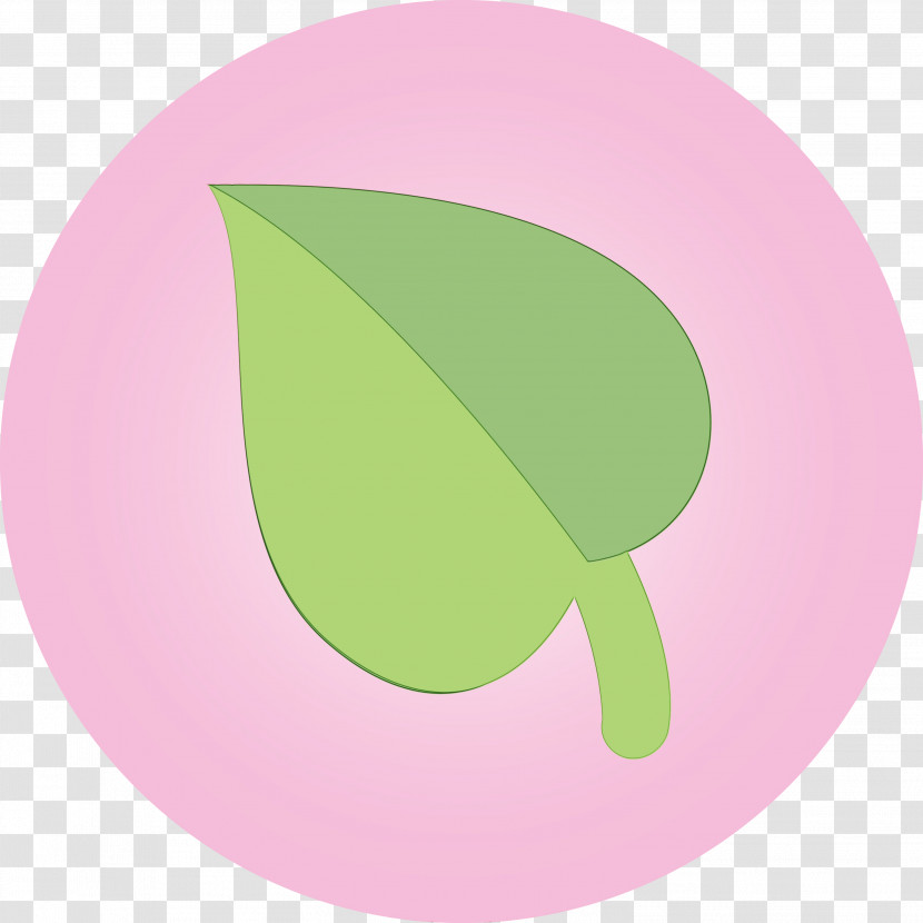 Pink Leaf Plate Plant Circle Transparent PNG